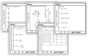 Exit Tickets